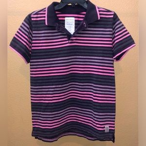 Original Vintage Style Polo Crewneck Sweater Striped Purple Gray Valentine’s Day